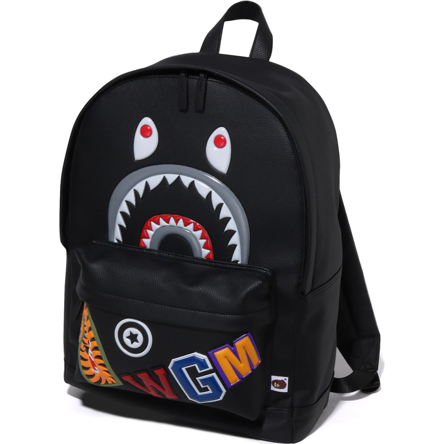 【美品】希少　BAPE × WGM シャーク パーカー風 バックパック　リュック 001BAL701004_BLK_A.jpg?v=