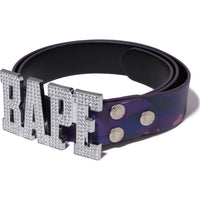 COLOR CAMO BAPE LEATHER BELT MENS