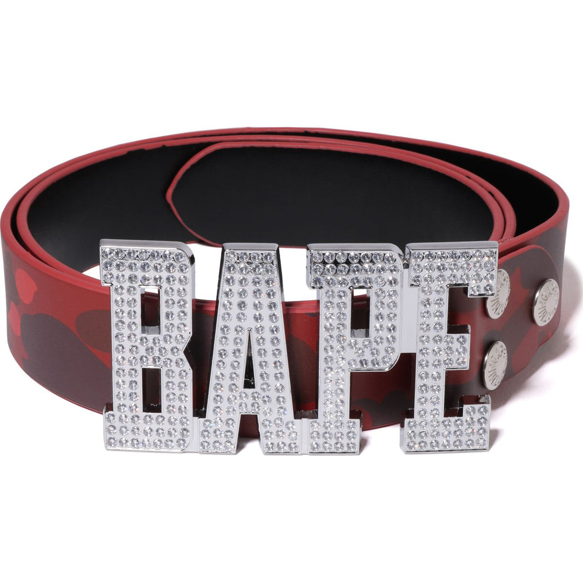 COLOR CAMO BAPE LEATHER BELT MENS