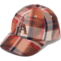 BLEACHED BAPE CHECK PANEL CAP MENS