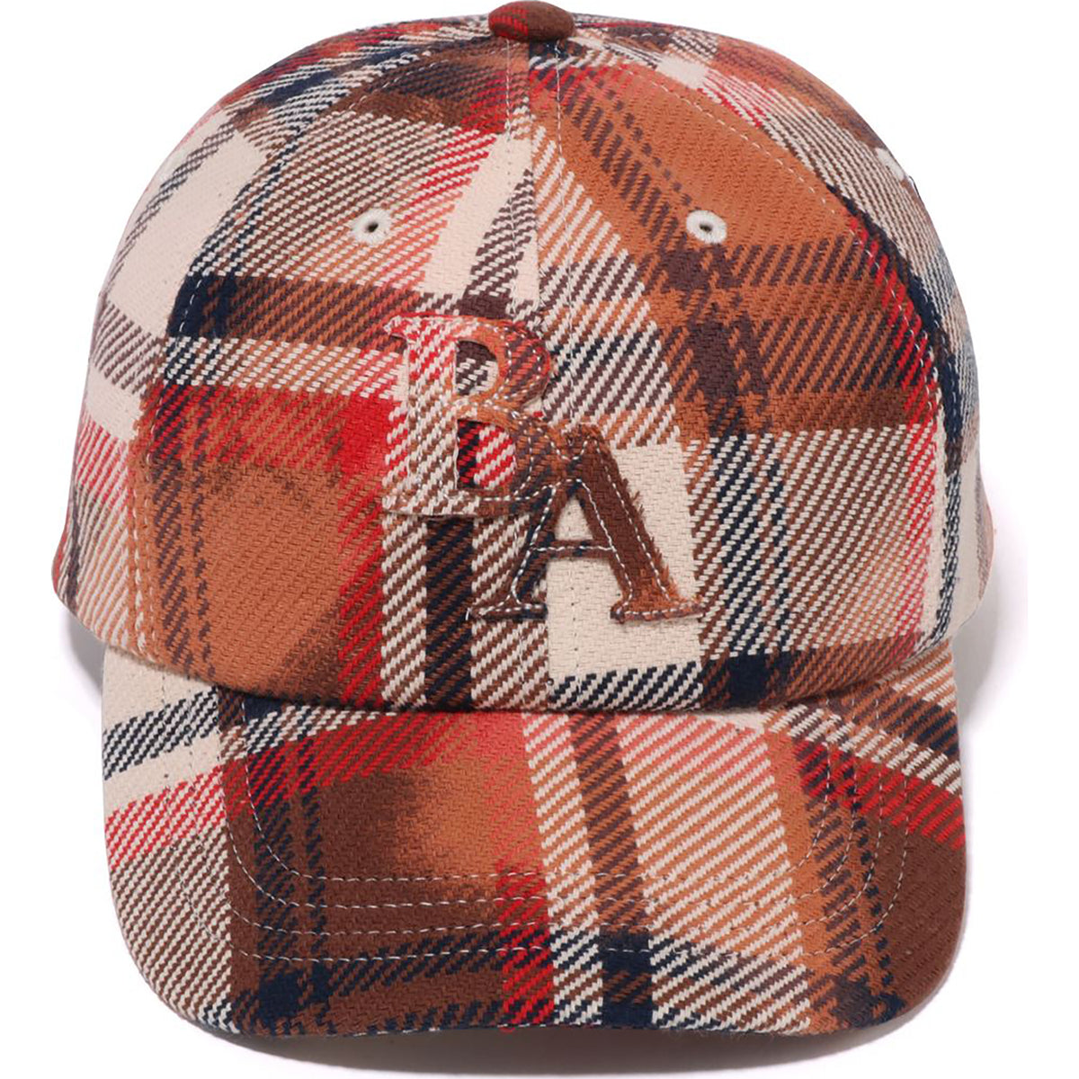 BLEACHED BAPE CHECK PANEL CAP MENS