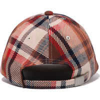 BLEACHED BAPE CHECK PANEL CAP MENS