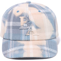 BLEACHED BAPE CHECK PANEL CAP MENS