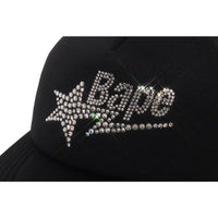CRYSTAL STONE BAPE STA LOGO MESH CAP LADIES