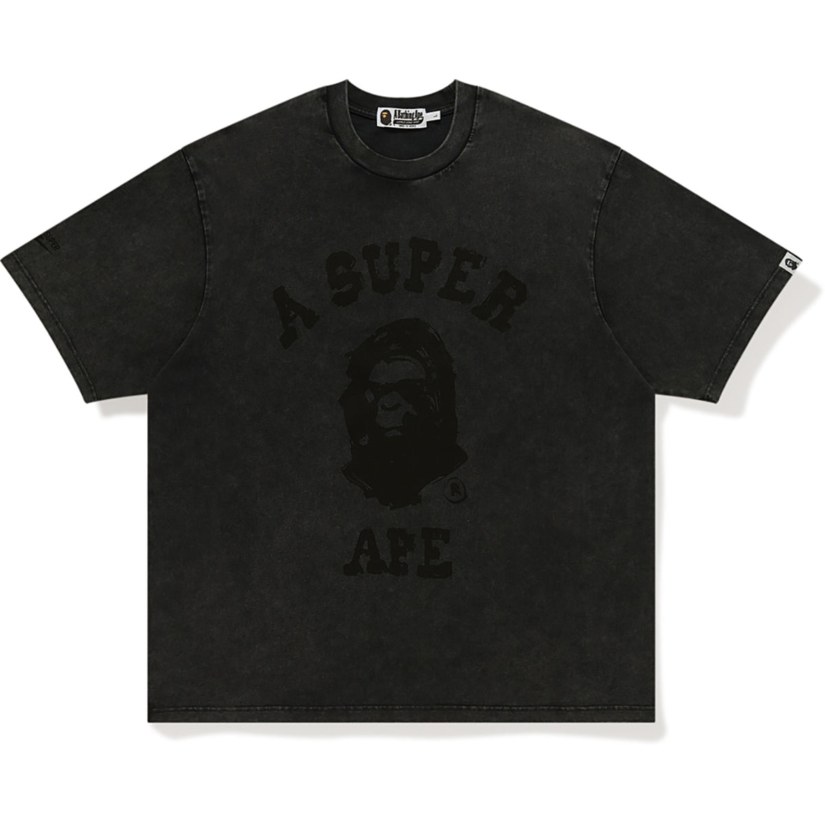 BAPE X KIDSUPER GARMENT DYE COLLEGE LOGO TEE MENS