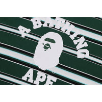 BAPE MENS APE HEAD COLLEGE STRIPE TEE