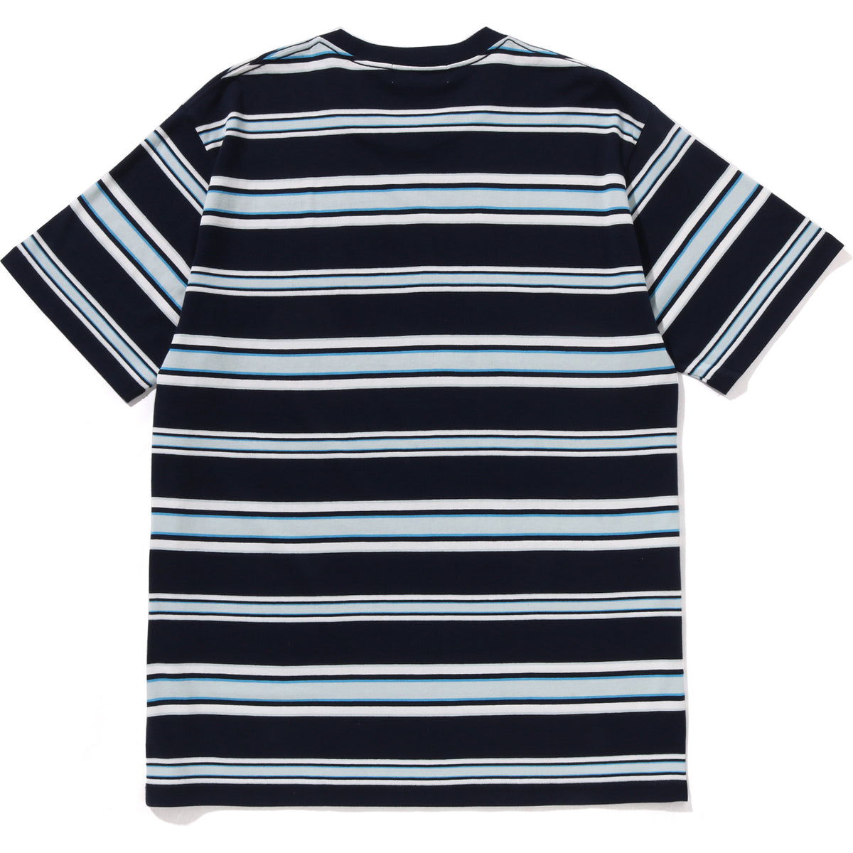 BAPE MENS APE HEAD COLLEGE STRIPE TEE