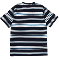 BAPE MENS APE HEAD COLLEGE STRIPE TEE
