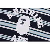 BAPE MENS APE HEAD COLLEGE STRIPE TEE
