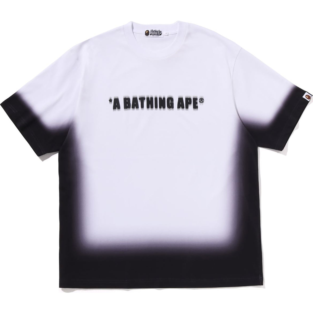 SPRAY PRINT BATHING APE LOGO RELAXED FIT TEE MENS