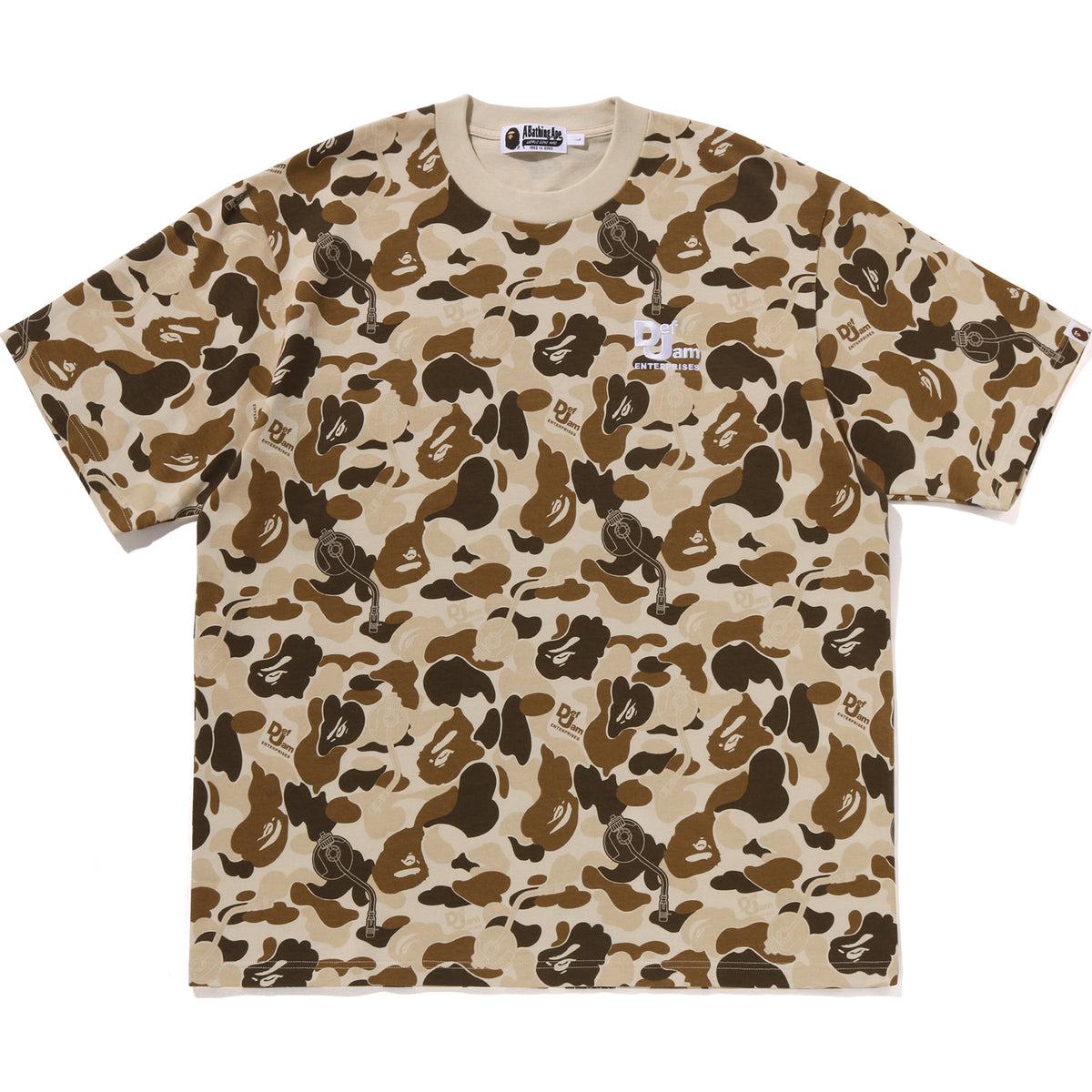 BAPE X DEF JAM CAMO RELAXED FIT TEE MENS