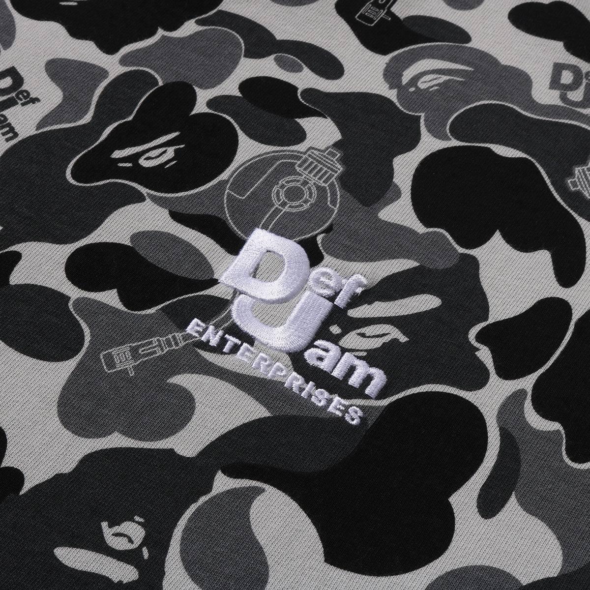 BAPE X DEF JAM CAMO RELAXED FIT TEE MENS