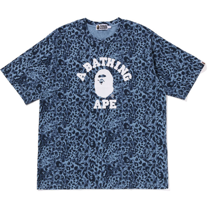WILD LEOPARD PATTERN COLLEGE RELAXED FIT TEE MENS