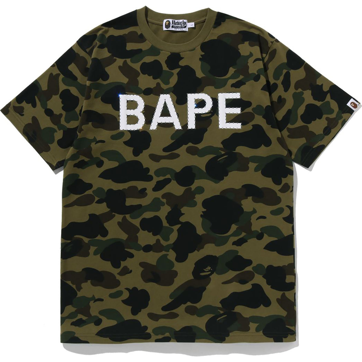 1ST CAMO BAPE RHINESTONE TEE MENS