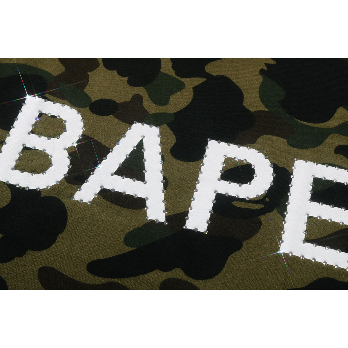 1ST CAMO BAPE RHINESTONE TEE MENS