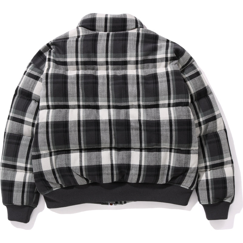 BAPE CHECK DOWN JACKET RELAXED FIT MENS