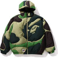 MEGA ABC CAMO DETACHABLE HOODIE PUFFER DOWN JACKET MENS