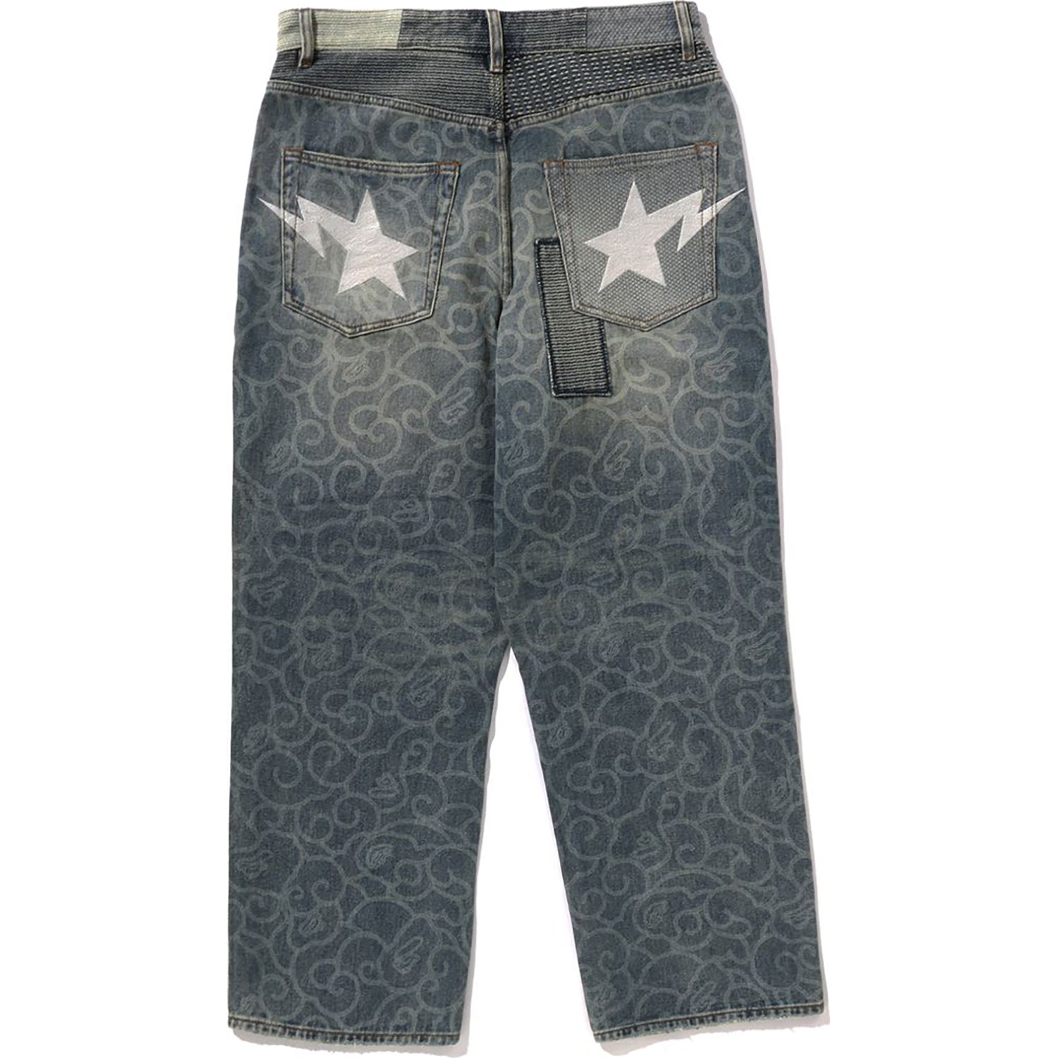 パンツ BAPE 1ST CAMO LOOSE FIT DENIM PANTS Buy BAPE 1st Camo Destroyed Loose Fit Denim Pants 'Black' - 1K80