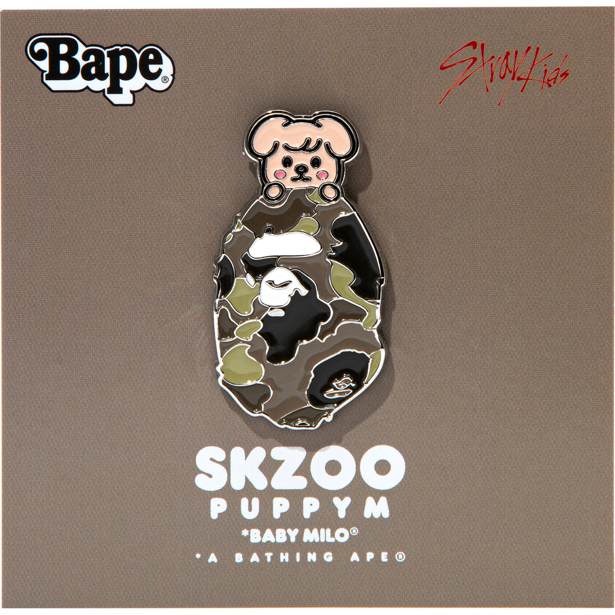 BAPE X STRAY KIDS PUPPYM METAL PIN