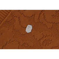 SOLID CAMO JACQUARD ONE POINT CARDIGAN MENS