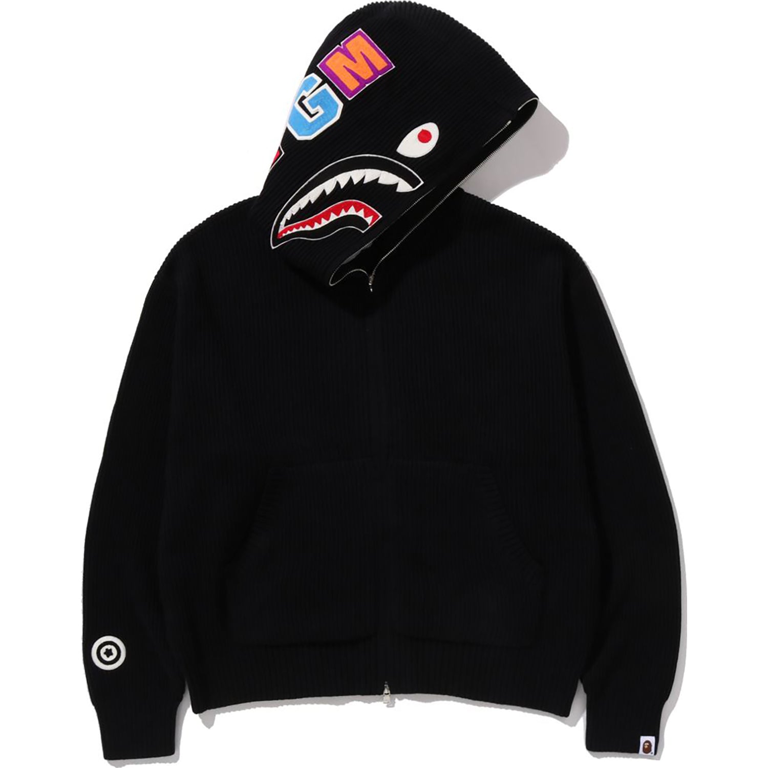 BAPE☆MAN SHARK FULL ZIP KNIT HOODIE MENS – us.bape.com