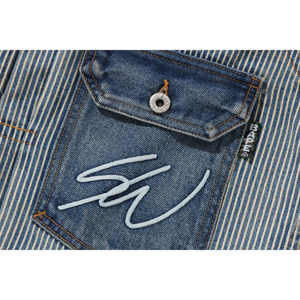 BAPE X SEAN WOTHERSPOON EMBROIDERY DENIM JACKET MENS – us.bape.com
