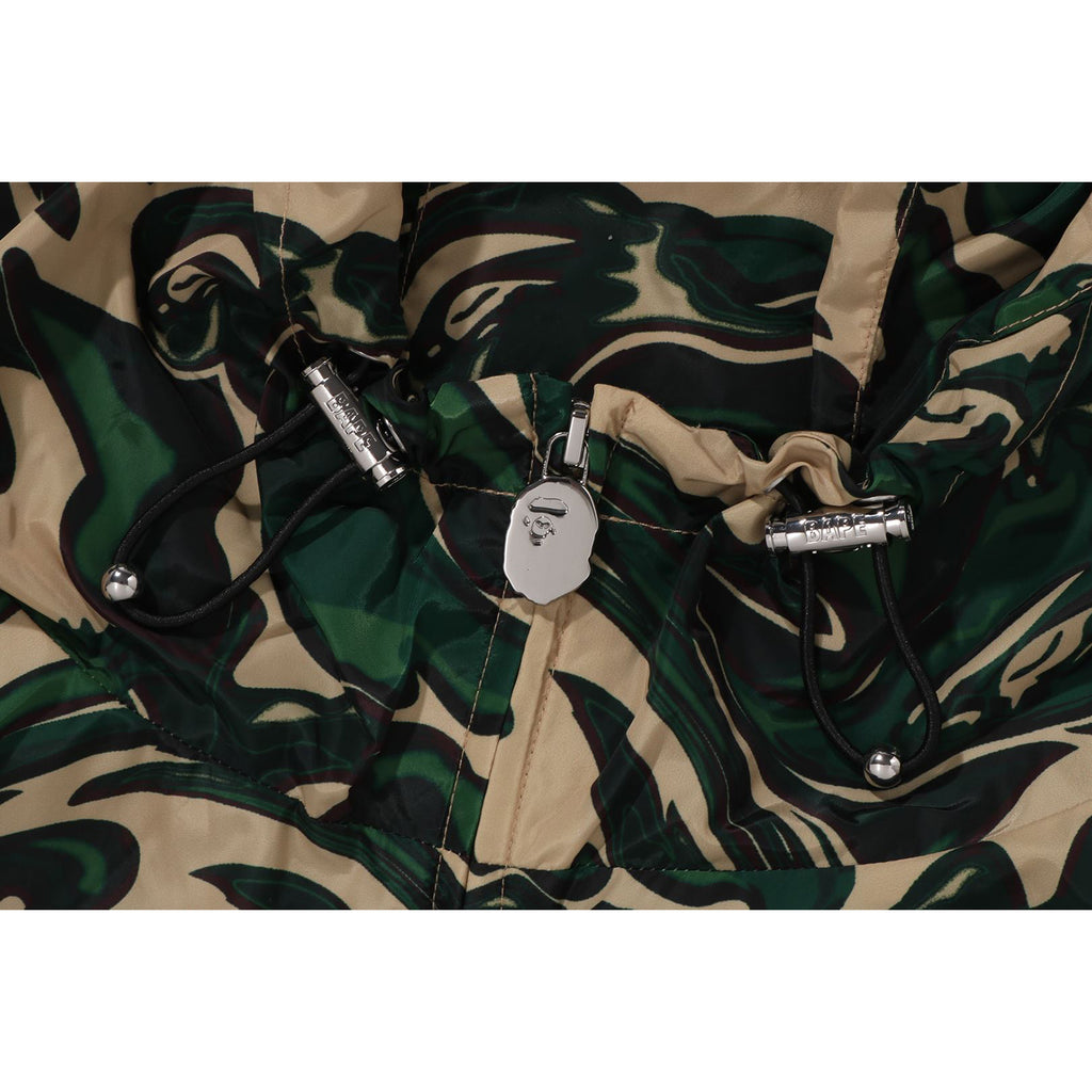 MARBLING CAMO BATHING APE LOGO NYLON HOODED JACKET MENS – us.bape.com