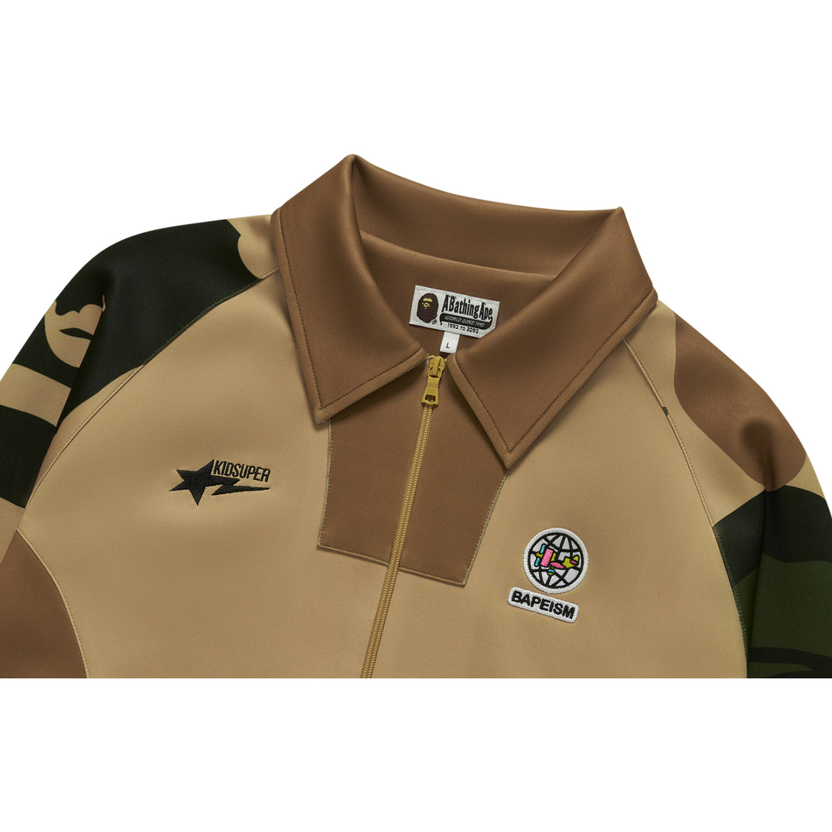 BAPE X KIDSUPER PATCHWORK TRACK JACKET MENS