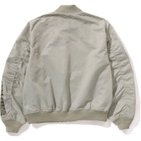 TONAL CHAIN STITCH SHARK BOMBER JACKET MENS