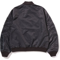 TONAL CHAIN STITCH SHARK BOMBER JACKET MENS