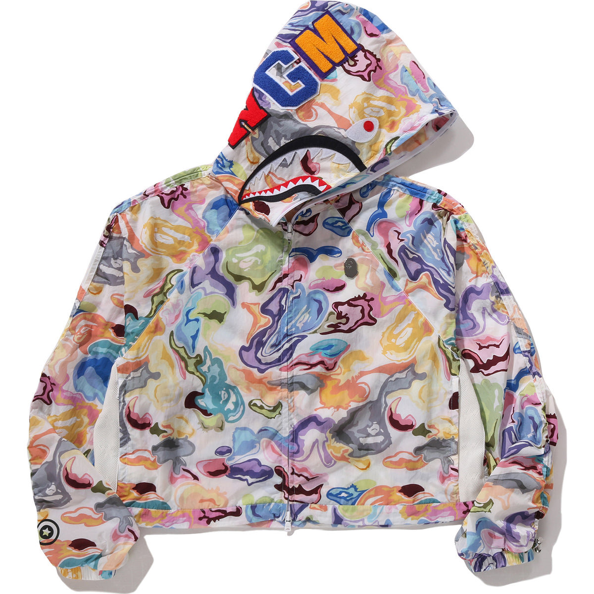 ART CAMO SHARK FULL ZIP HOODIE JACKET LADIES