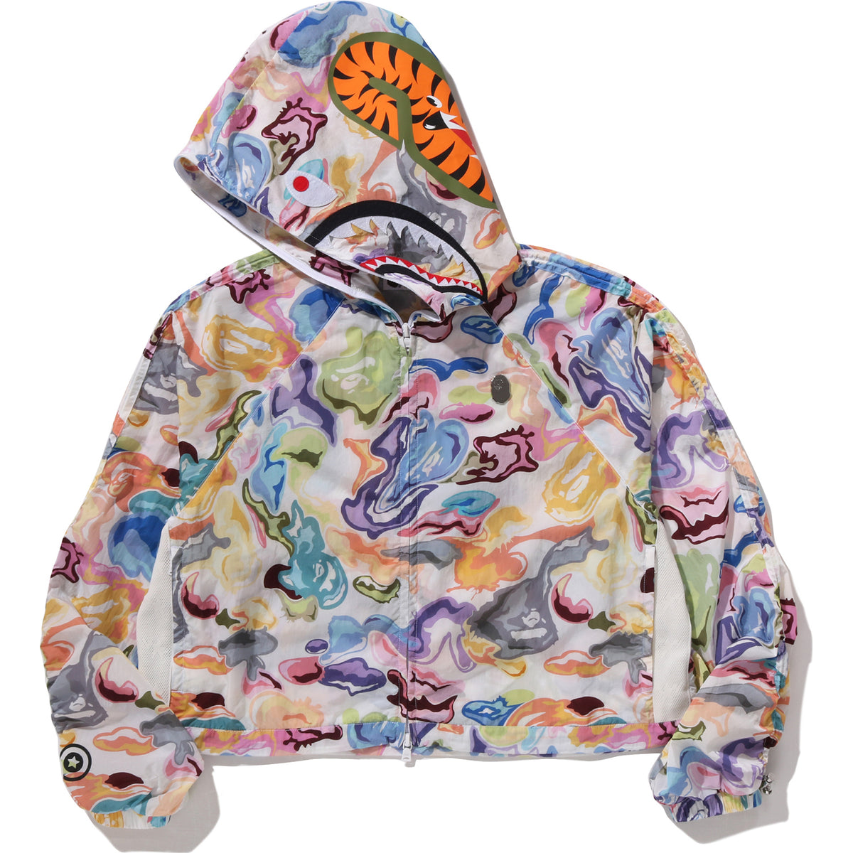 ART CAMO SHARK FULL ZIP HOODIE JACKET LADIES
