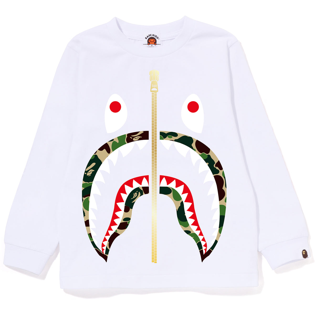 ABC CAMO SHARK L/S TEE KIDS