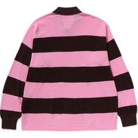 JACQUARD MULTI LOGO STRIPE RELAXED FIT LS TEE MENS