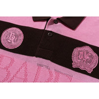 JACQUARD MULTI LOGO STRIPE RELAXED FIT LS TEE MENS