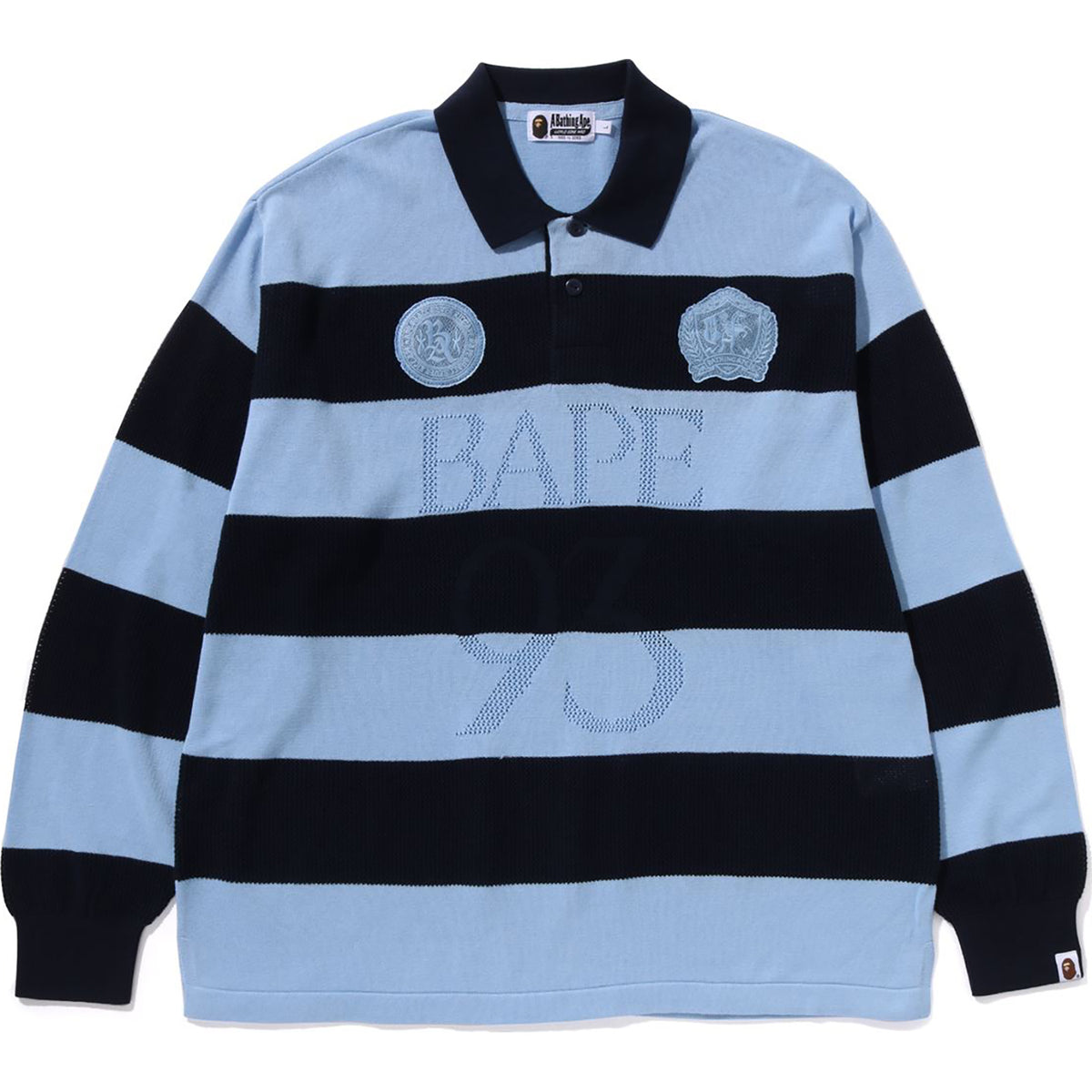 JACQUARD MULTI LOGO STRIPE RELAXED FIT LS TEE MENS