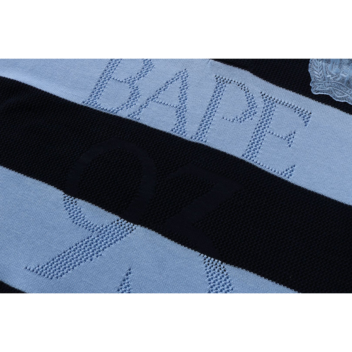 JACQUARD MULTI LOGO STRIPE RELAXED FIT LS TEE MENS