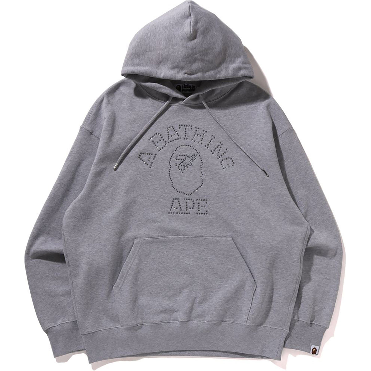 RHINESTONE COLLEGE PULLOVER HOODIE MENS