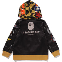 LEATHER JACKET PRINT SHARK PULLOVER HOODIE KIDS