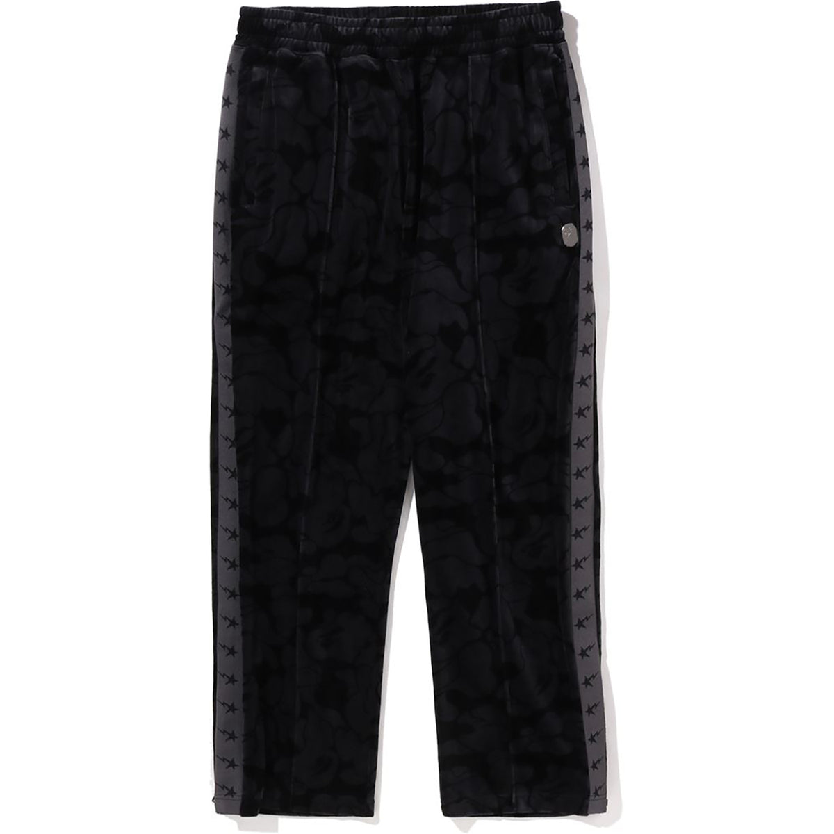 SOLID CAMO VELOUR METAL ONE POINT RELAXED FIT TRACK PANTS MENS