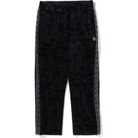 SOLID CAMO VELOUR METAL ONE POINT RELAXED FIT TRACK PANTS MENS