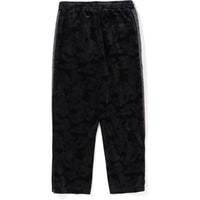 SOLID CAMO VELOUR METAL ONE POINT RELAXED FIT TRACK PANTS MENS