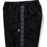 SOLID CAMO VELOUR METAL ONE POINT RELAXED FIT TRACK PANTS MENS