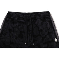 SOLID CAMO VELOUR METAL ONE POINT RELAXED FIT TRACK PANTS MENS