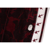 SOLID CAMO VELOUR METAL ONE POINT RELAXED FIT TRACK PANTS MENS