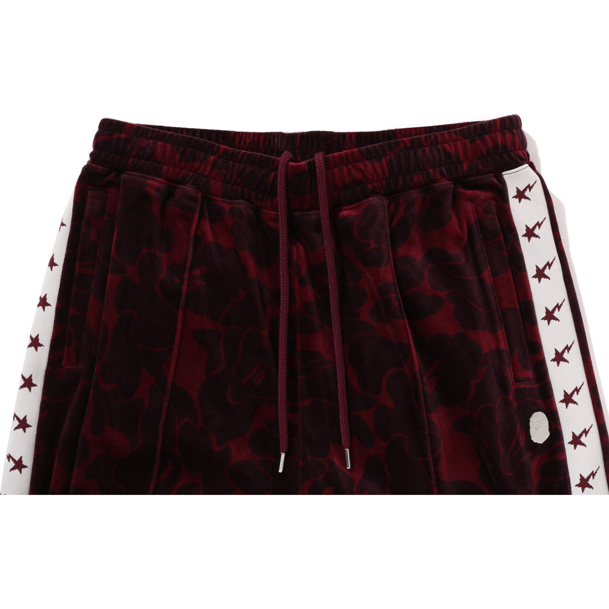 SOLID CAMO VELOUR METAL ONE POINT RELAXED FIT TRACK PANTS MENS