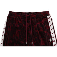 SOLID CAMO VELOUR METAL ONE POINT RELAXED FIT TRACK PANTS MENS