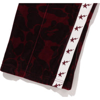 SOLID CAMO VELOUR METAL ONE POINT RELAXED FIT TRACK PANTS MENS