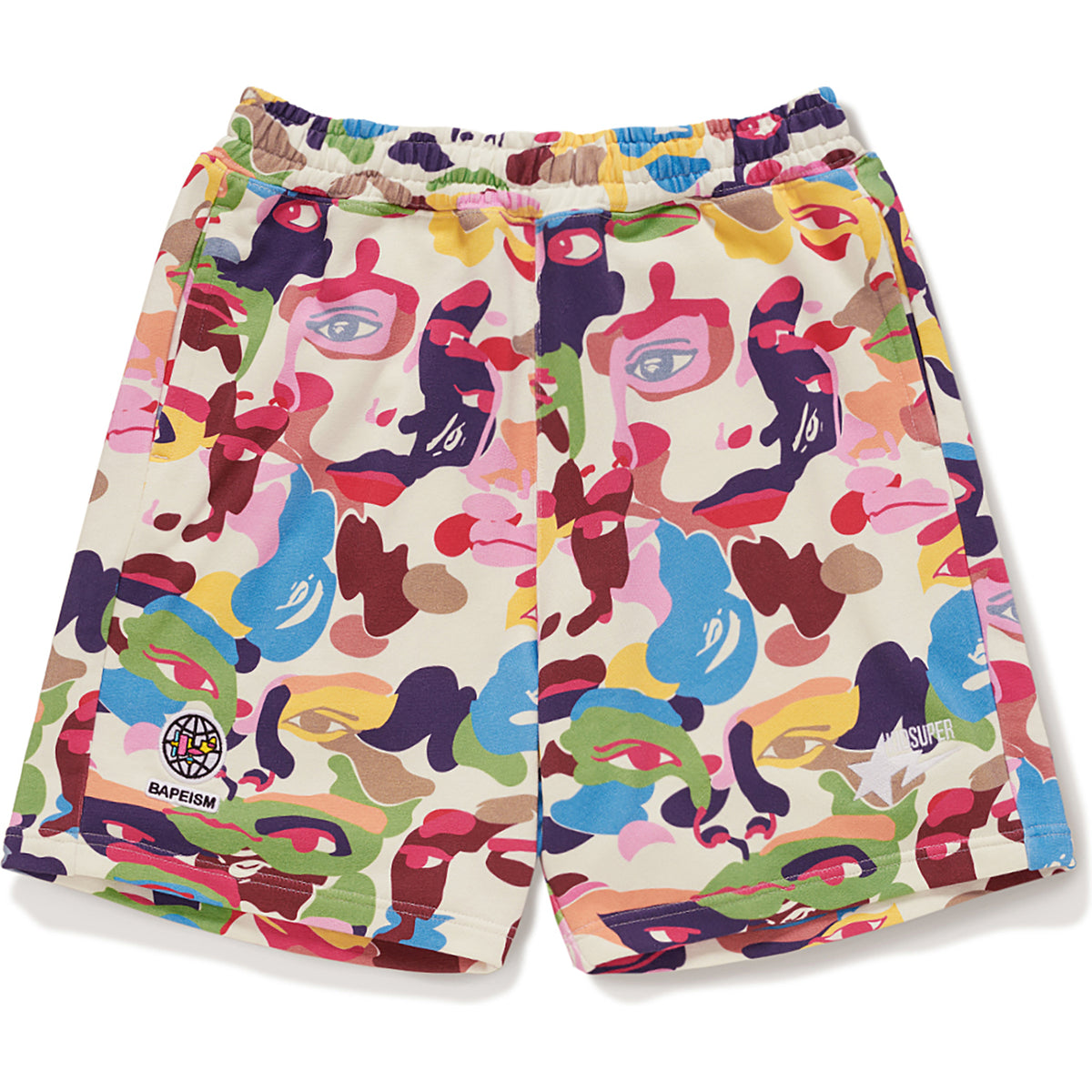 BAPE X KIDSUPER CAMO SWEAT SHORTS MENS