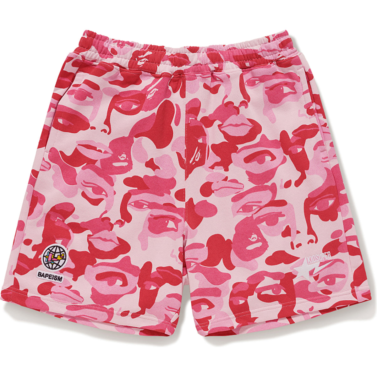 BAPE X KIDSUPER CAMO SWEAT SHORTS MENS